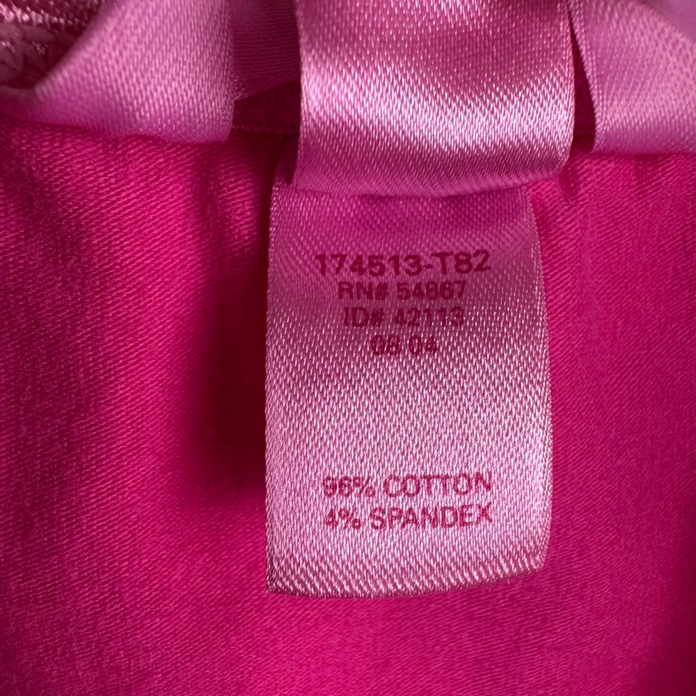 VTG Y2K‎ Victoria's Secret PINK Size Medium Babydoll Hot Pink Cami Top Lace Trim - Picture 5 of 8